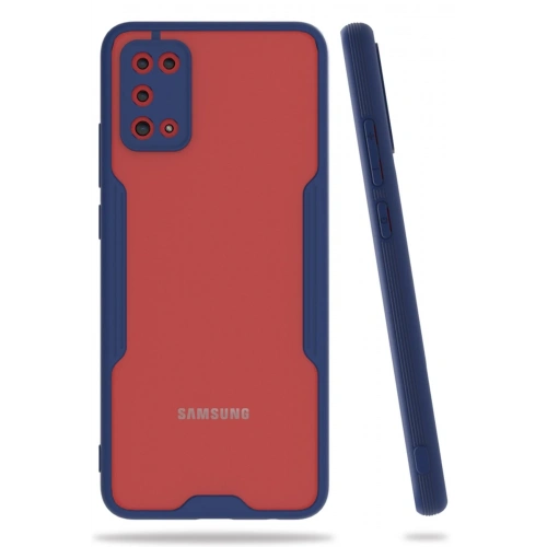 BFS  Samsung Galaxy A02S Kılıf Platin Silikon - Lacivert