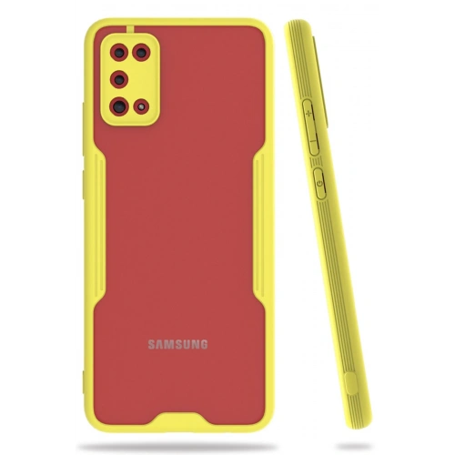 BFS  Samsung Galaxy A02S Kılıf Platin Silikon - Sarı