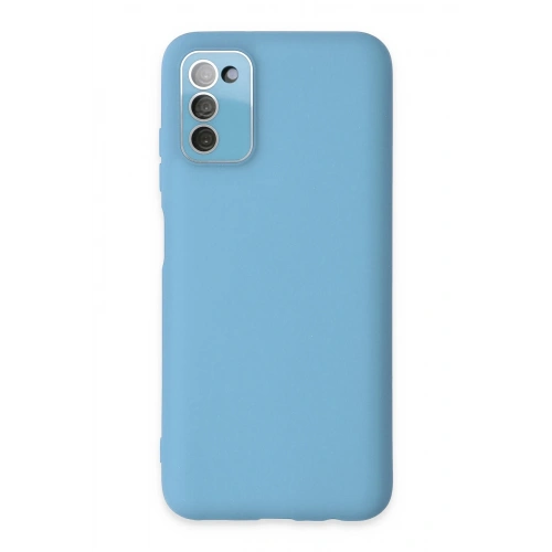 BFS  Samsung Galaxy A03S Kılıf Lansman Glass Kapak - Mavi