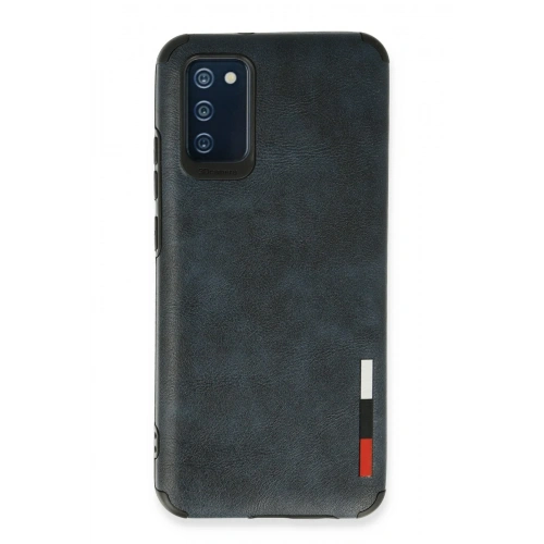 BFS  Samsung Galaxy A03S Kılıf Loop Deri Silikon - Lacivert