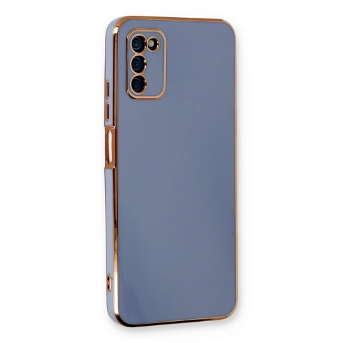 BFS  Samsung Galaxy A03S Kılıf Volet Silikon - Mavi