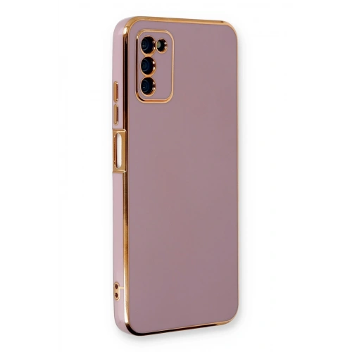 BFS  Samsung Galaxy A03S Kılıf Volet Silikon - Mor