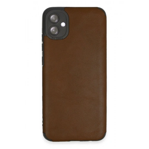 BFS  Samsung Galaxy A04E Kılıf Loop Deri Silikon - Kahverengi