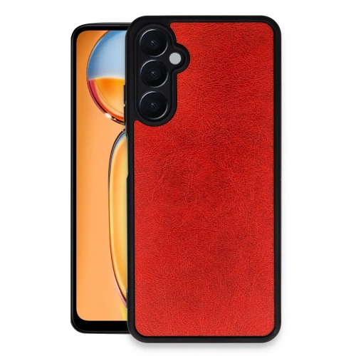 BFS  Samsung Galaxy A05S Kılıf Aras Deri Kapak - Kırmızı