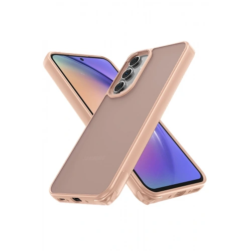 BFS  Samsung Galaxy A05S Kılıf Elegant Kapak - Pudra