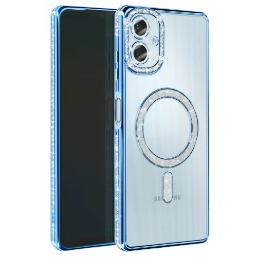 BFS  Samsung Galaxy A06 Joke Simli Magneticsafe Kılıf - Mavi