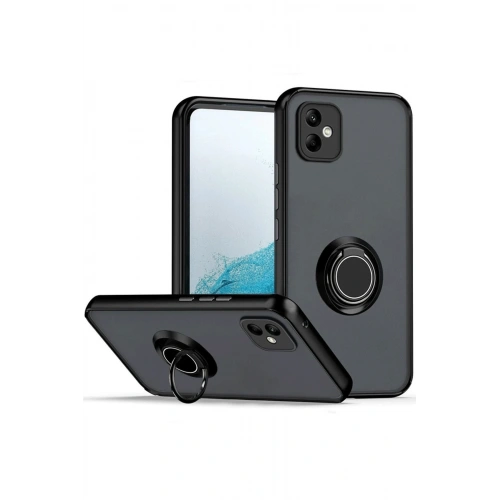 BFS  Samsung Galaxy A06 Kılıf Montreal Yüzüklü Silikon Kapak - Siyah