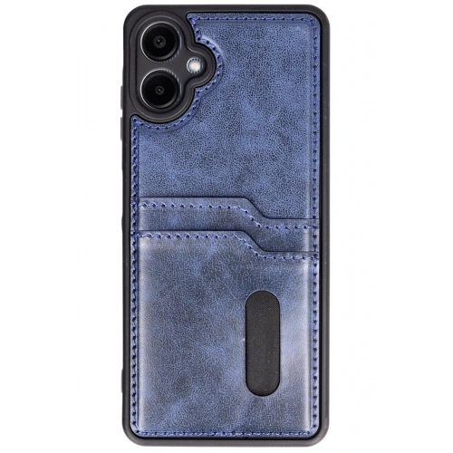 BFS  Samsung Galaxy A06 Kılıf Sara Kartvizitli Deri Kılıf - Lacivert