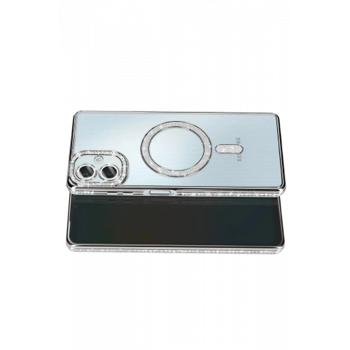 BFS Samsung Galaxy A07 4G Joke Simli Magneticsafe Kılıf - Gümüş