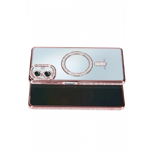 BFS Samsung Galaxy A07 4G Joke Simli Magneticsafe Kılıf - Pembe