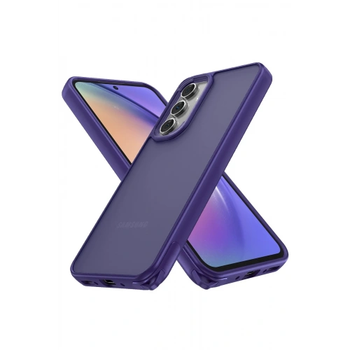 BFS  Samsung Galaxy A14 4G Kılıf Elegant Kapak - Derin Mor