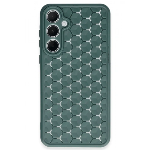 BFS  Samsung Galaxy A15 4G Kılıf Petek Silikon Kapak - Koyu Yeşil