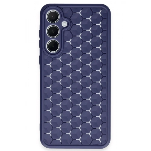 BFS  Samsung Galaxy A15 4G Kılıf Petek Silikon Kapak - Lacivert