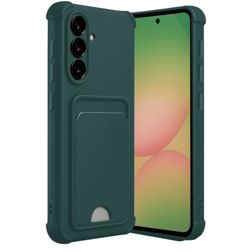 BFS  Samsung Galaxy A17 5G Kelvin Kartvizitli Silikon - Koyu Yeşil