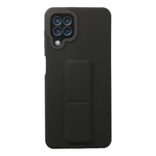 BFS  Samsung Galaxy A22 Kılıf Mega Standlı Silikon - Siyah