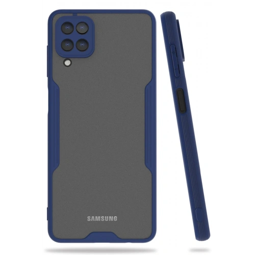 BFS  Samsung Galaxy A22 Kılıf Platin Silikon - Lacivert