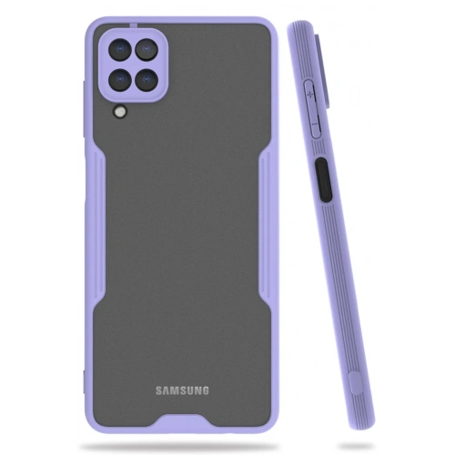 BFS  Samsung Galaxy A22 Kılıf Platin Silikon - Lila