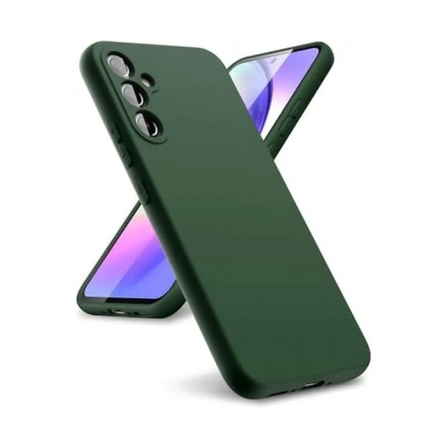 BFS  Samsung Galaxy A24 4G Kılıf First Silikon - Koyu Yeşil
