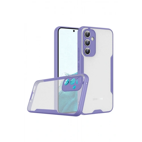 BFS  Samsung Galaxy A24 4G Kılıf Platin Silikon - Lila