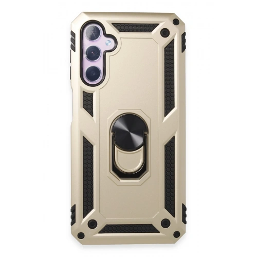 BFS  Samsung Galaxy A24 4G Kılıf Sofya Yüzüklü Silikon Kapak - Gold