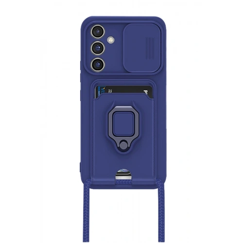 BFS  Samsung Galaxy A25 5G Kılıf Zuma Kartvizitli Yüzüklü Silikon - Lacivert