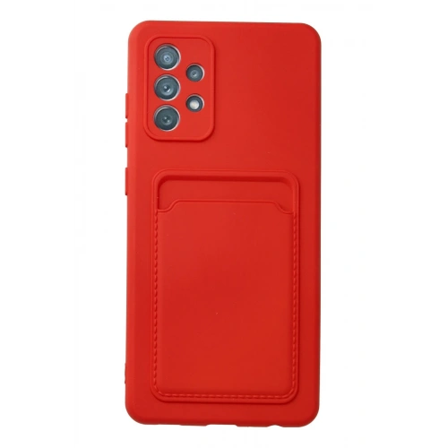 BFS  Samsung Galaxy A33 5G Kılıf Kelvin Kartvizitli Silikon - Kırmızı