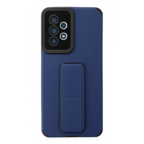 BFS  Samsung Galaxy A33 5G Kılıf Mega Standlı Silikon - Mavi