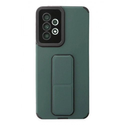 BFS  Samsung Galaxy A33 5G Kılıf Mega Standlı Silikon - Yeşil