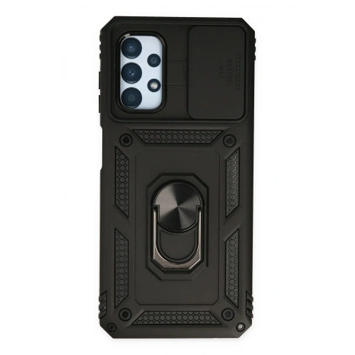 BFS  Samsung Galaxy A33 5G Kılıf Pars Lens Yüzüklü Silikon - Siyah