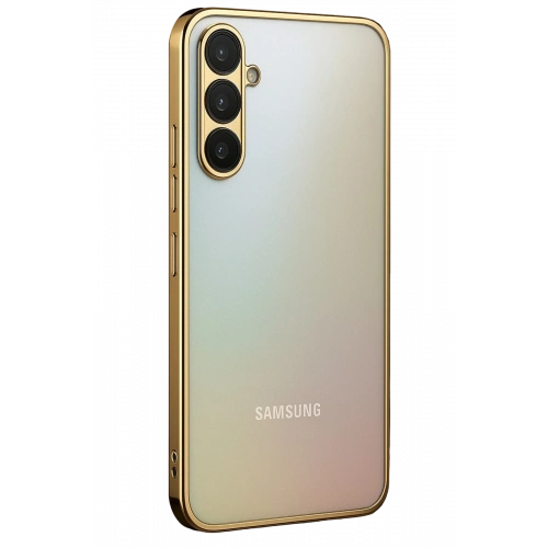 BFS  Samsung Galaxy A34 5G Kılıf  Lensli Silikon - Gold