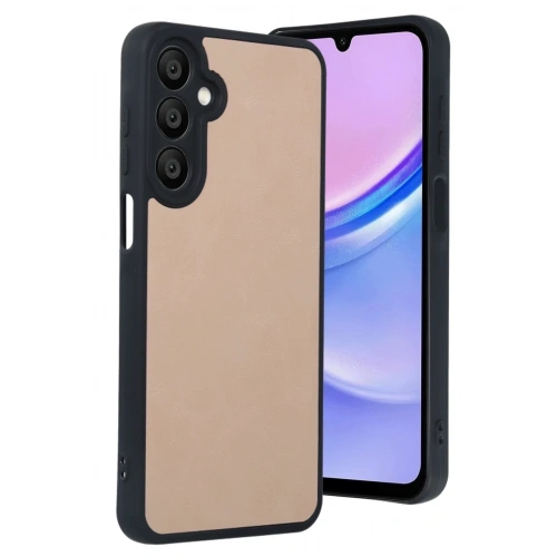 BFS  Samsung Galaxy A35 5G Kılıf Aras Deri Kapak - Pudra