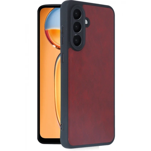 BFS  Samsung Galaxy A36 Kılıf Aras Deri Kapak - Bordo