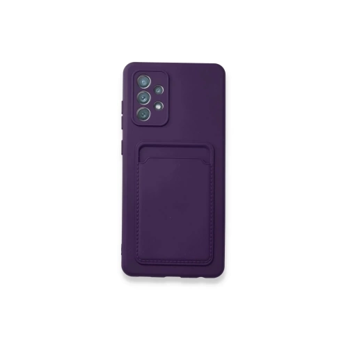 BFS Samsung Galaxy A53 5G Kılıf Kelvin Kartvizitli Silikon - Derin Mor