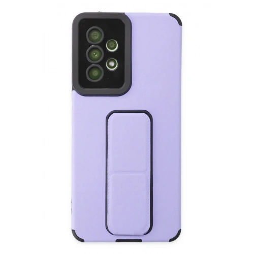BFS  Samsung Galaxy A53 5G Kılıf Mega Standlı Silikon - Lila
