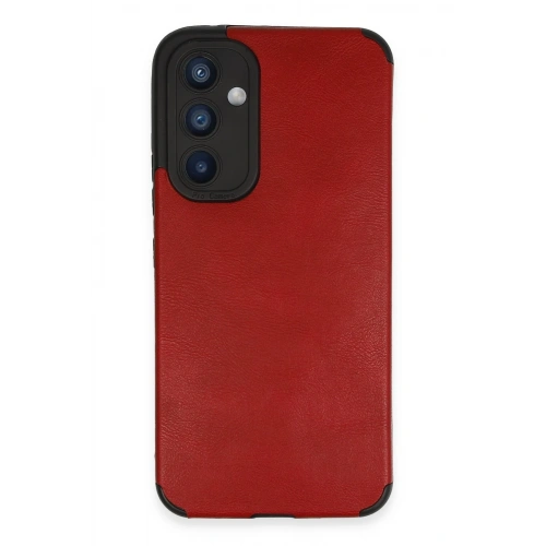 BFS  Samsung Galaxy A54 5G Kılıf Loop Deri Silikon - Kırmızı