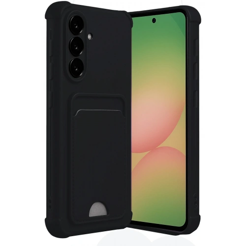 BFS  Samsung Galaxy A56 Kılıf Kelvin Kartvizitli Silikon - Siyah