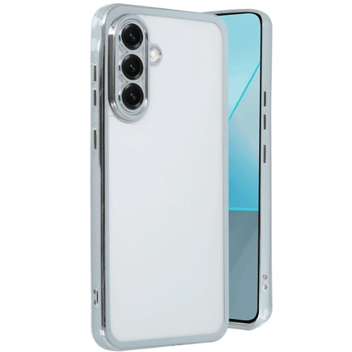 BFS  Samsung Galaxy A56 Kılıf  Lensli Silikon - Gümüş