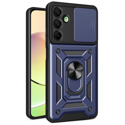 BFS  Samsung Galaxy A56 Kılıf Pars Lens Yüzüklü Silikon - Lacivert