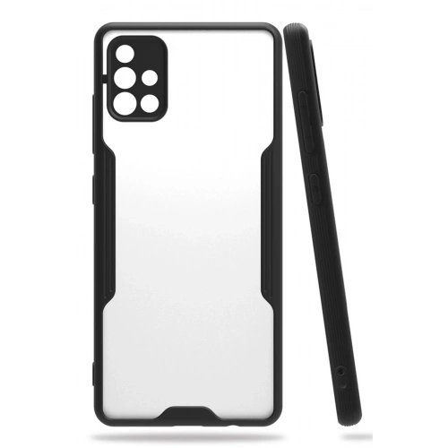 BFS  Samsung Galaxy A71 Kılıf Platin Silikon - Siyah