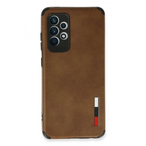 BFS  Samsung Galaxy A72 Kılıf Loop Deri Silikon - Kahverengi