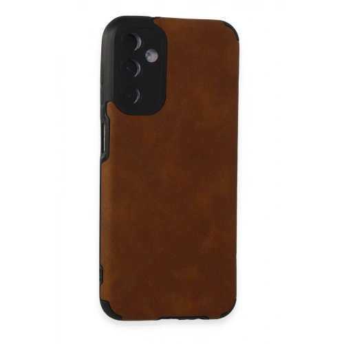 BFS  Samsung Galaxy M14 5G Kılıf Loop Deri Silikon - Kahverengi