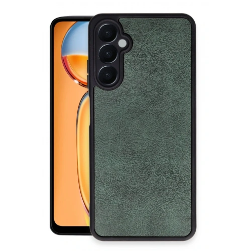 BFS  Samsung Galaxy M15 Kılıf Aras Deri Kapak - Koyu Yeşil