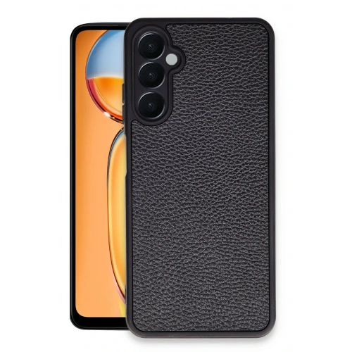 BFS  Samsung Galaxy M15 Kılıf Aras Deri Kapak - Siyah