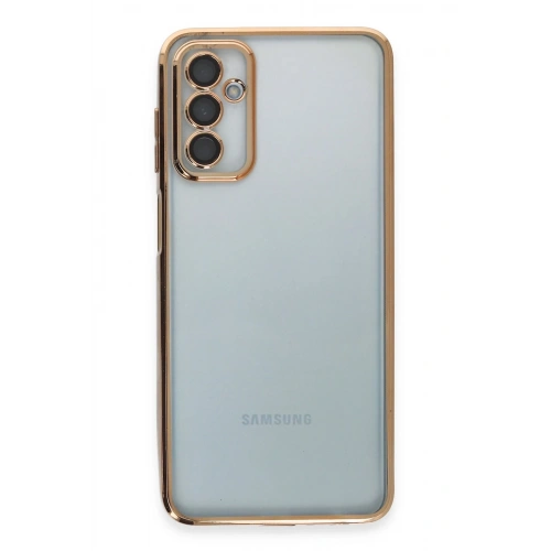BFS  Samsung Galaxy M23 Kılıf  Lensli Silikon - Gold