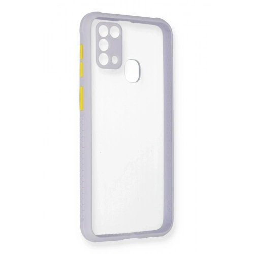 BFS  Samsung Galaxy M31 Kılıf Miami Şeffaf Silikon - Lila
