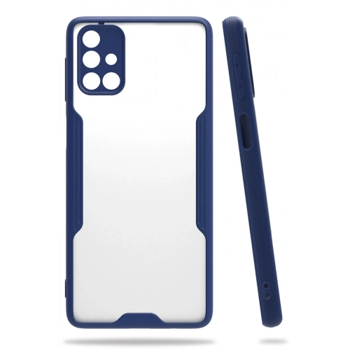 BFS  Samsung Galaxy M31S Kılıf Platin Silikon - Lacivert