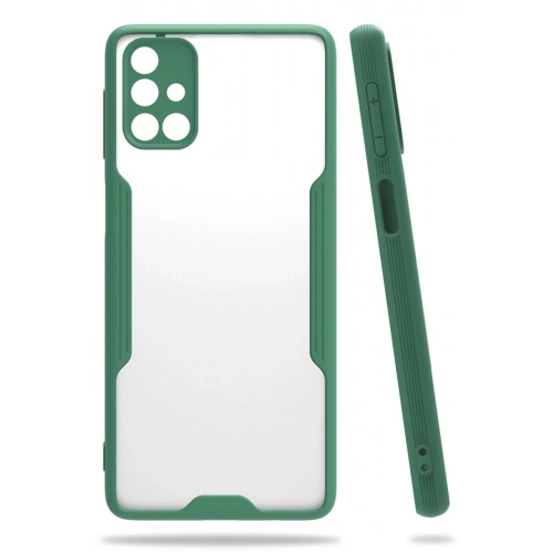 BFS  Samsung Galaxy M31S Kılıf Platin Silikon - Yeşil
