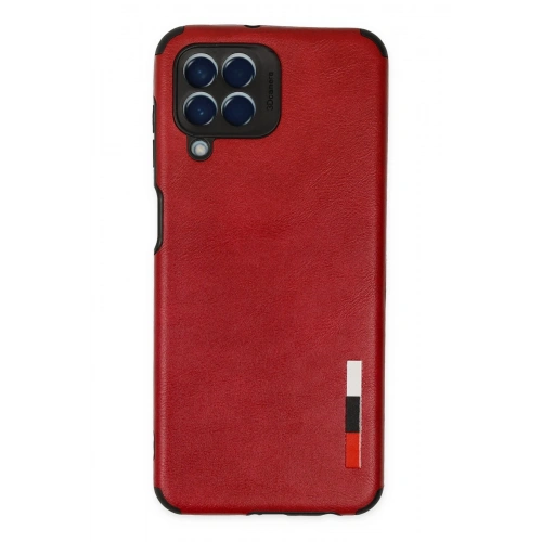 BFS  Samsung Galaxy M33 Kılıf Loop Deri Silikon - Kırmızı