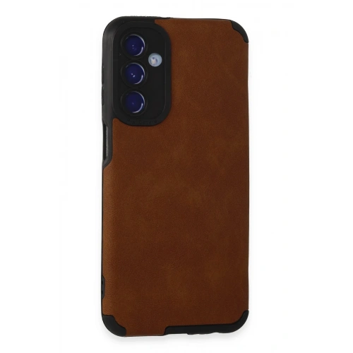BFS  Samsung Galaxy M34 5G Kılıf Loop Deri Silikon - Kahverengi