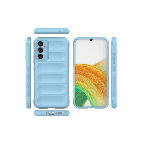 BFS  Samsung Galaxy M34 5G Kılıf Optimum Silikon - Sky Blue